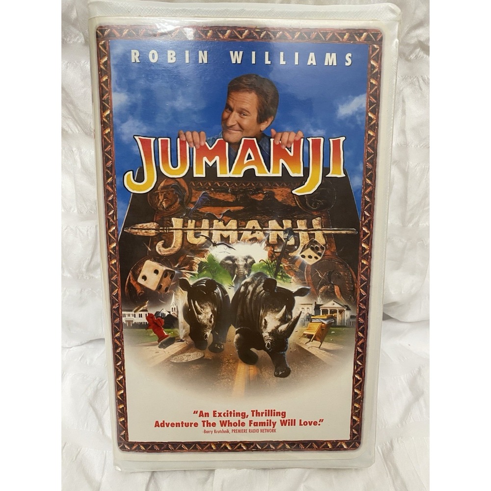 Jumanji VHS Tape‎ And Clamshell Robin Williams